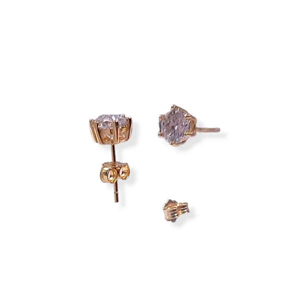 New! Certified 1ct  t.w. Moissanite stud Earrings - Picture 3 of 5